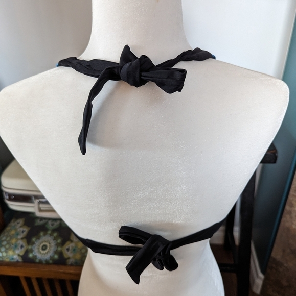 Nike bikini top  reversible black or print woman's Sz M - Picture 8 of 11